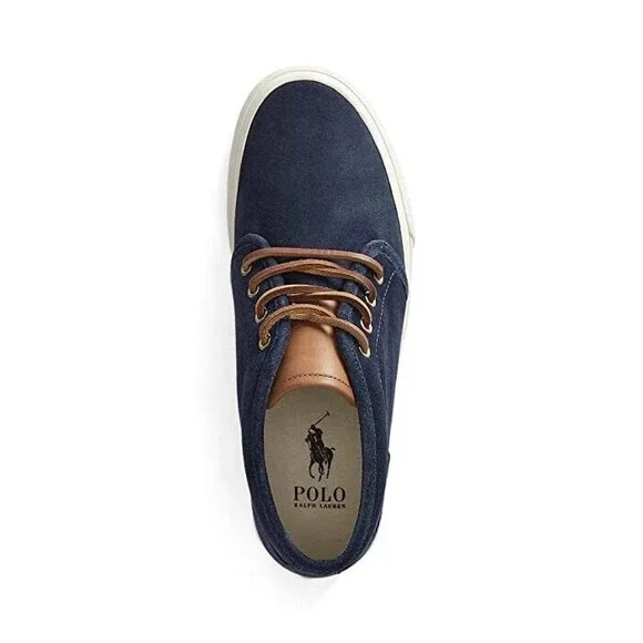 Polo Ralph Lauren Keaton Chukka Sneaker Men's 10 Hunter Navy Suede Shoes ZPO3979
